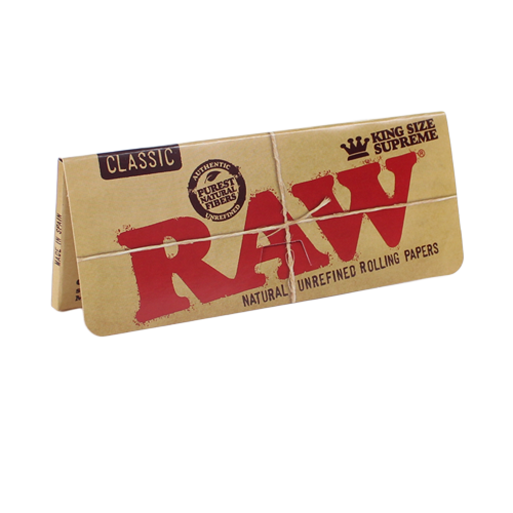 Raw Supreme Creaseless Natural Papers King Size Box Of 24